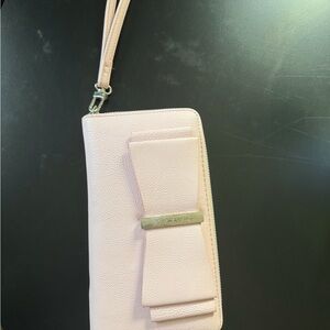 Betsey Johnson Wristlet Wallet with Bow Accent